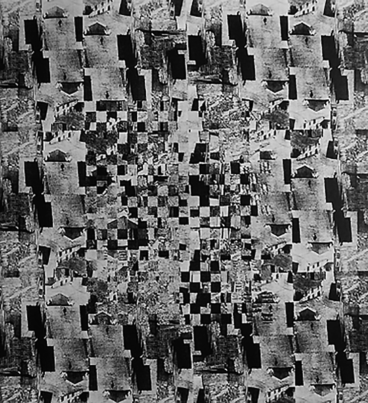 Ein ganzes Dorf, 1995, C-Print gewebt, 80 x 75 cm